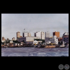 ASUNCIÓN DESDE EL RÍO - Acuarela de EMILI APARICI